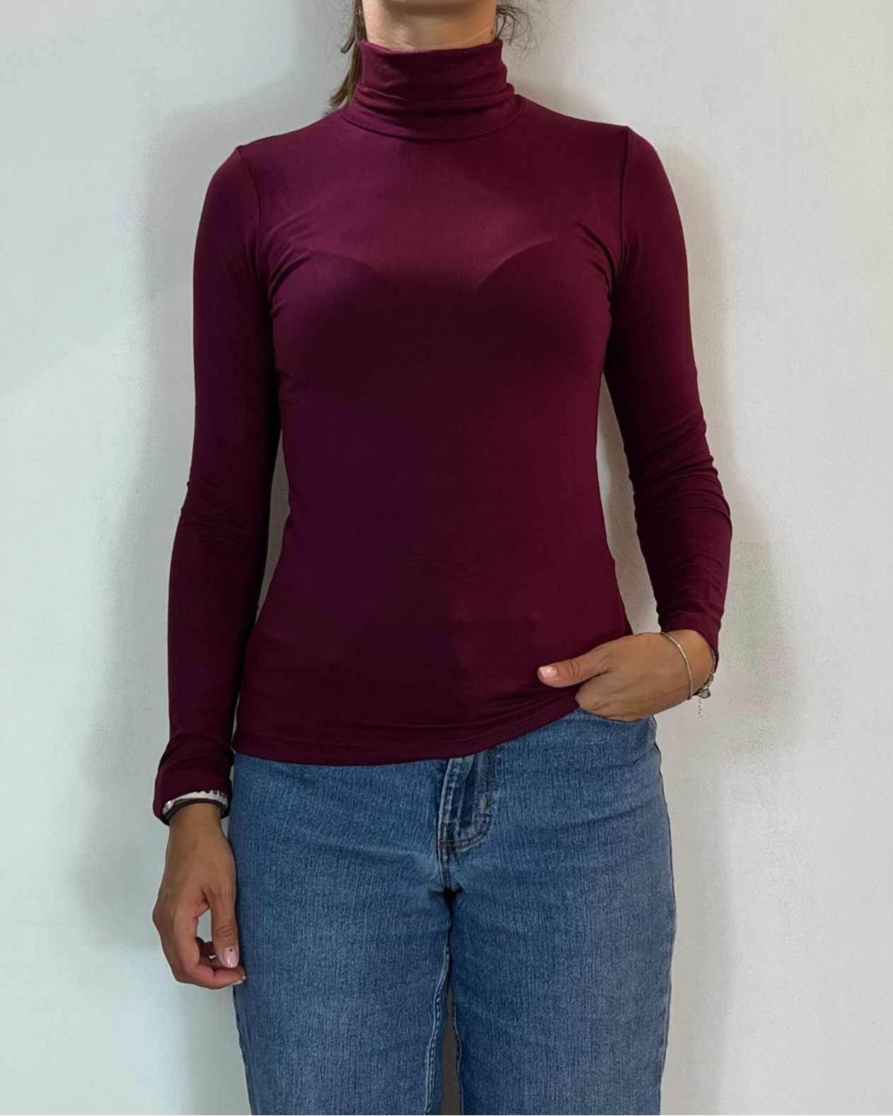 Dolcevita Viscosa Bordeaux Olivia Grey