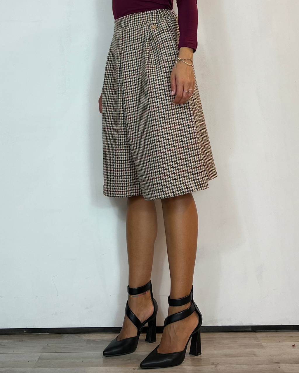 Pantagonna Piegoni Piede De Poule Olivia Grey