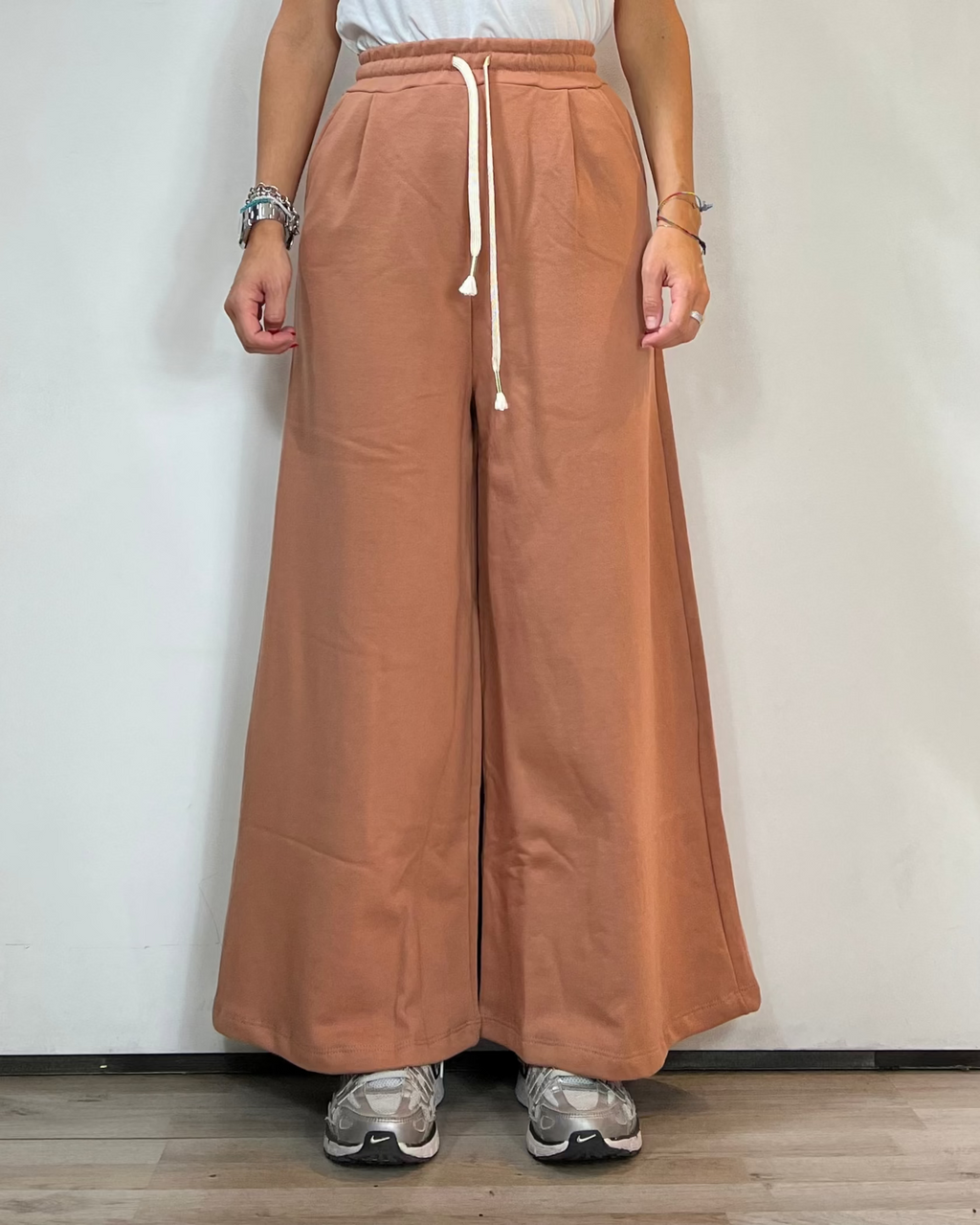 Pantalone Tuta Palazzo Moca Olivia Grey