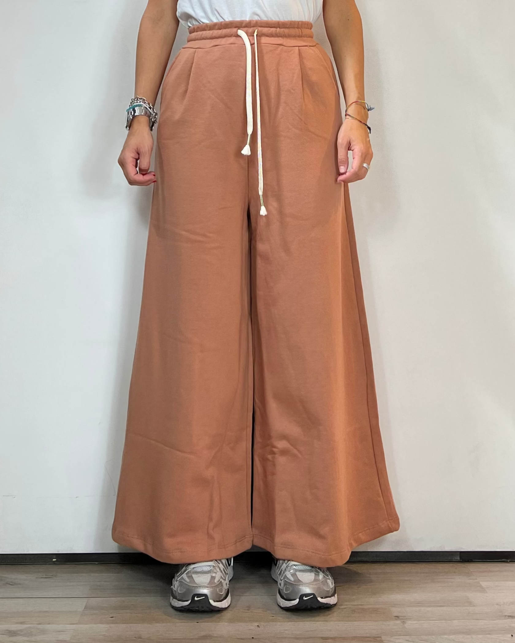 Pantalone Tuta Palazzo Moca Olivia Grey