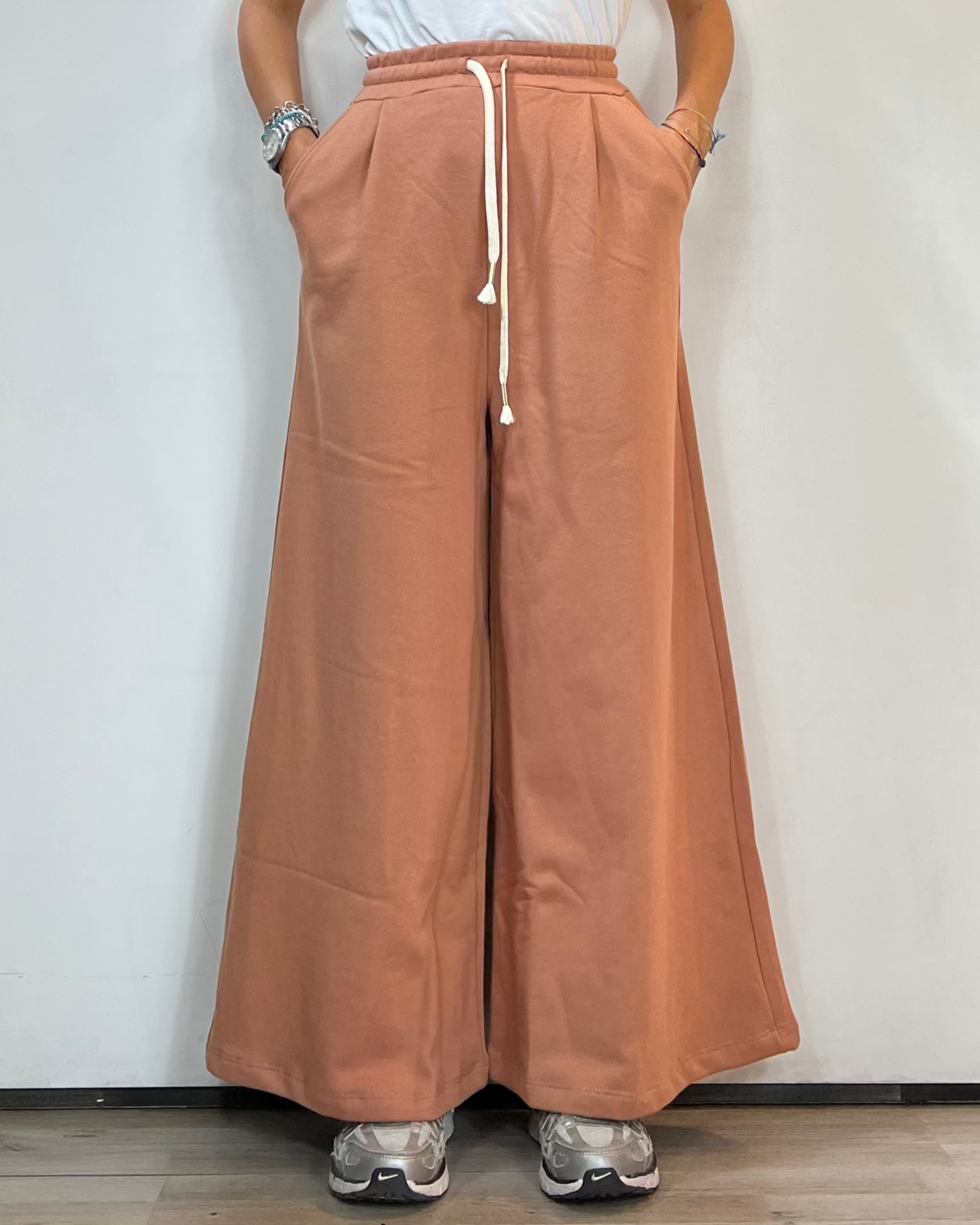 Pantalone Tuta Palazzo Moca Olivia Grey