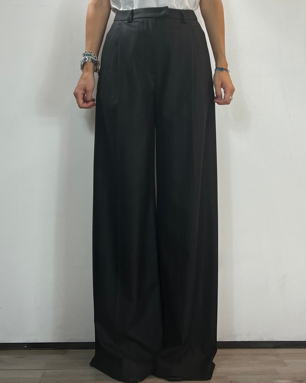 Pantalone Pince Palazzo Gessato Over-D Woman