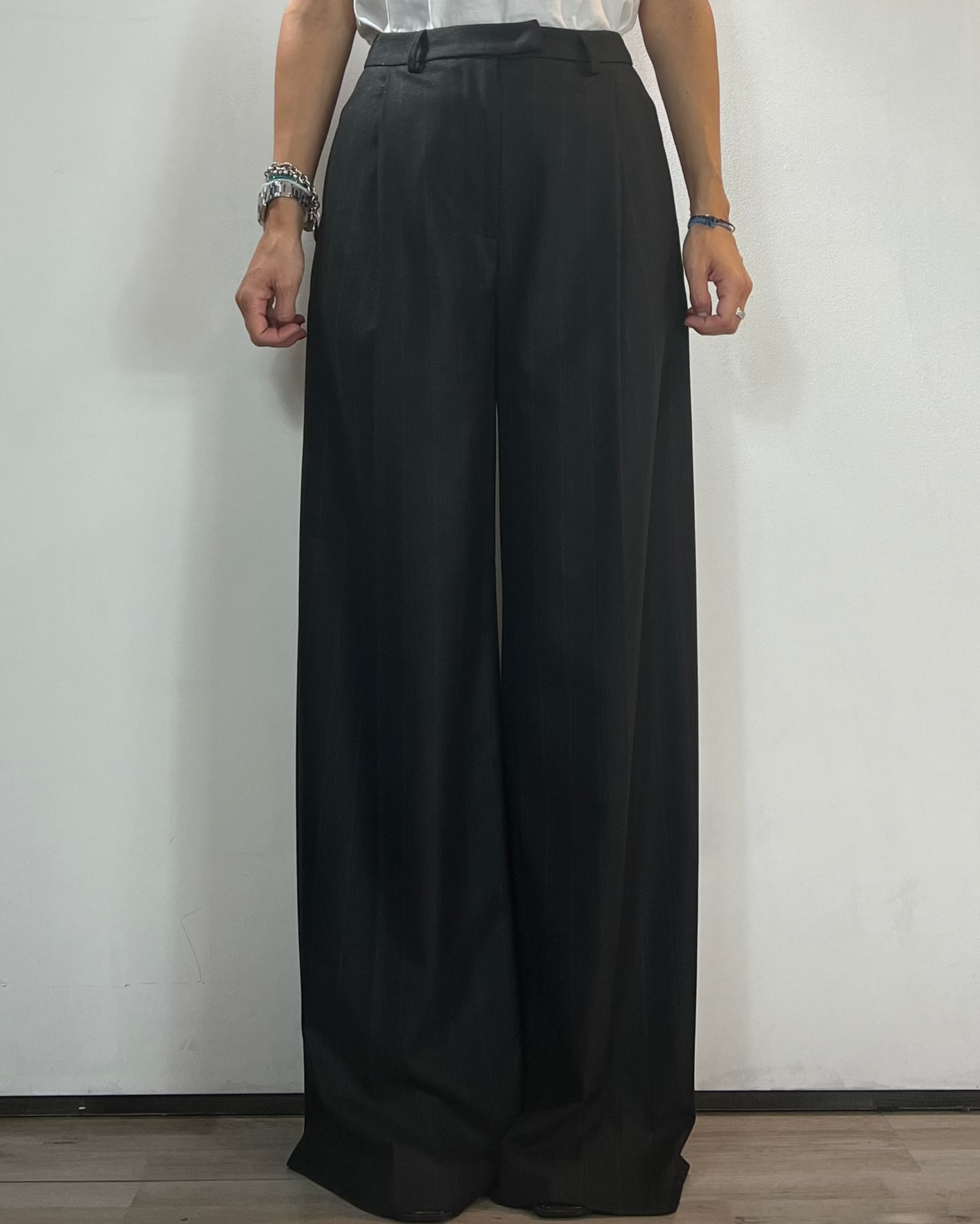 Pantalone Pince Palazzo Gessato Over-D Woman