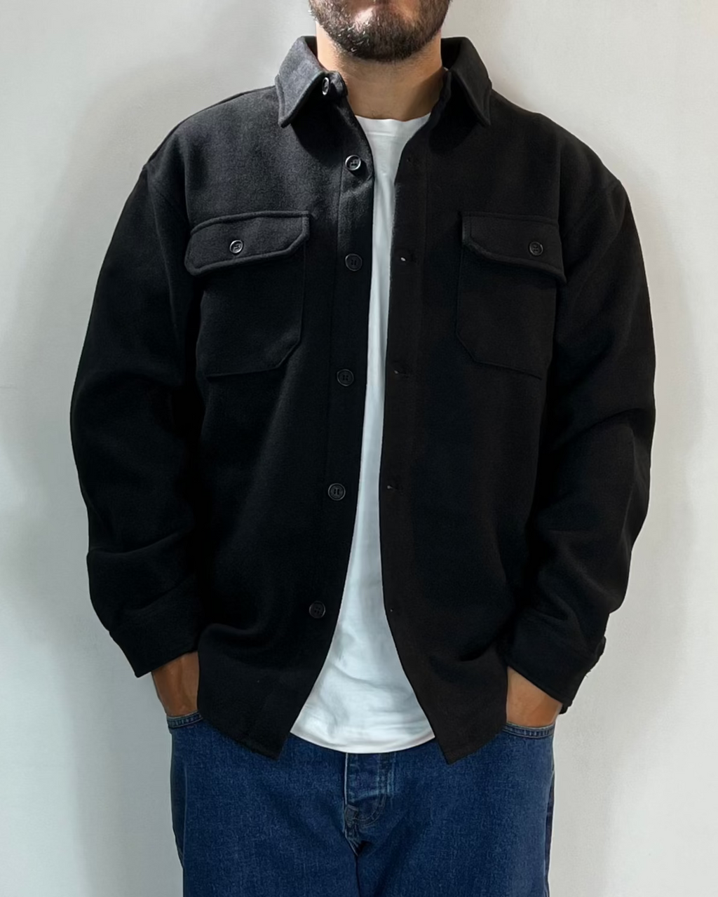 Camicione Over Nero Telamira