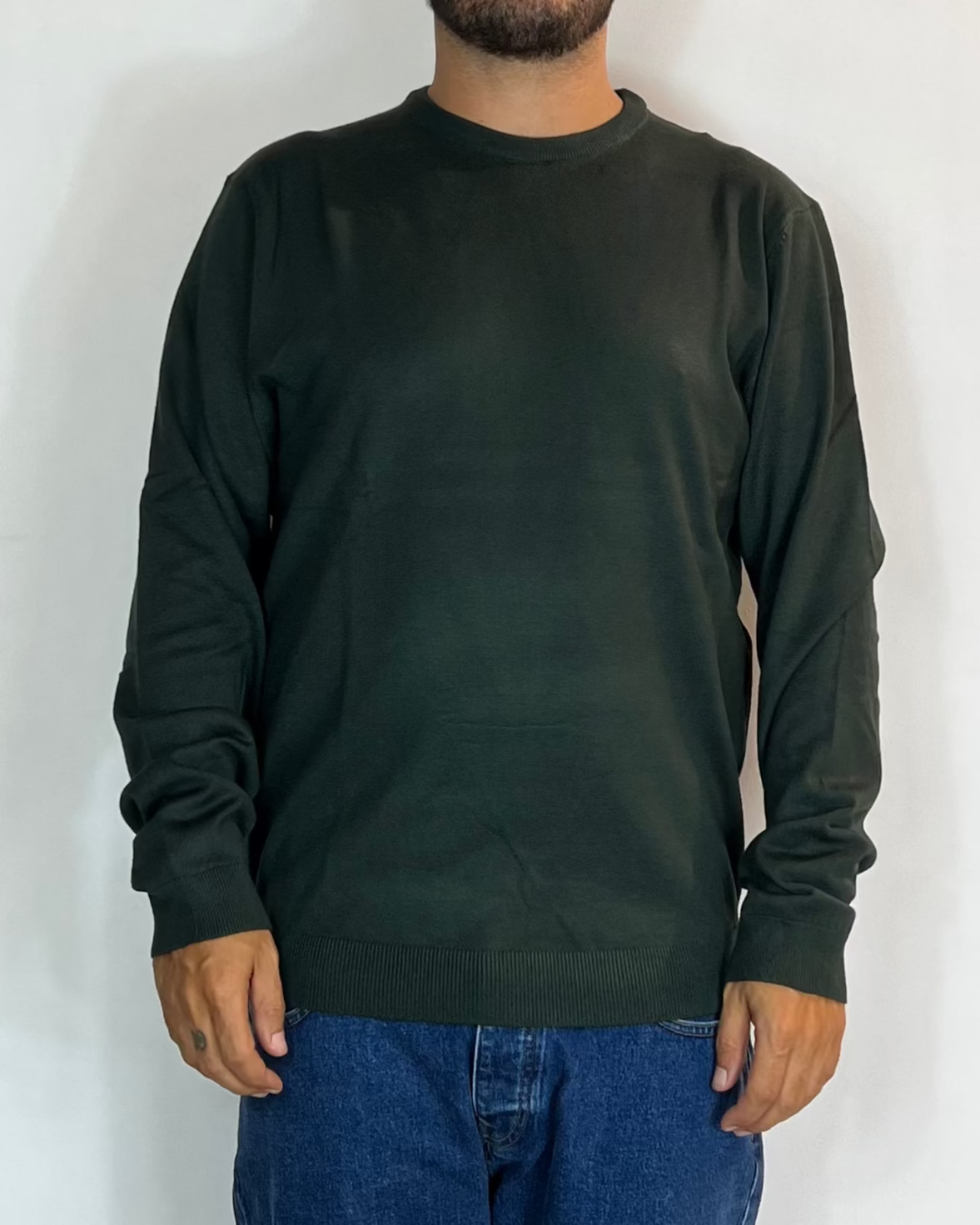 Maglia Girocollo Viscosa Verde Telamira