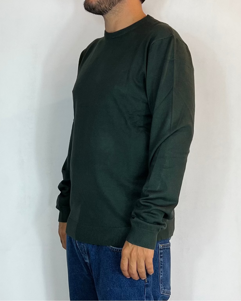 Maglia Girocollo Viscosa Verde Telamira