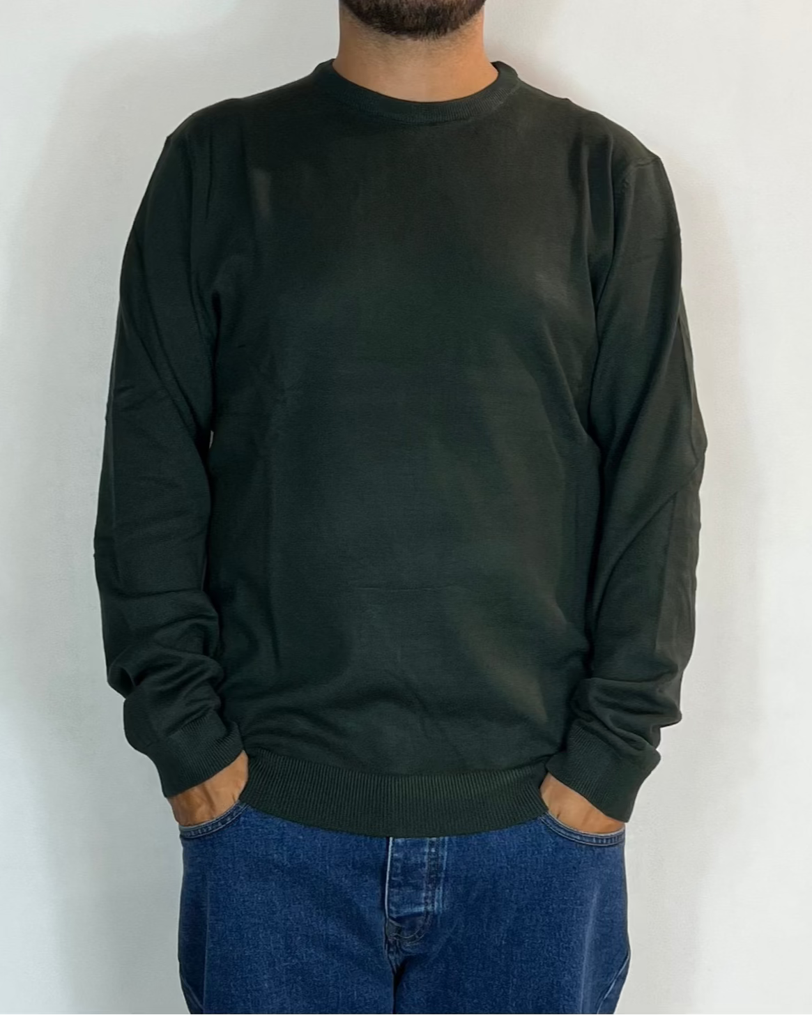 Maglia Girocollo Viscosa Verde Telamira