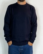 Maglia Girocollo Viscosa Blu Telamira