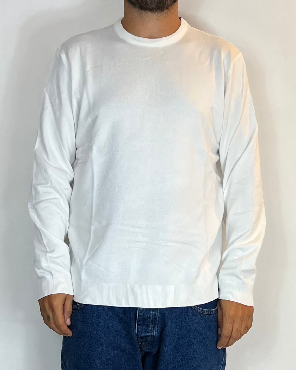 Maglia Girocollo Viscosa Panna Telamira