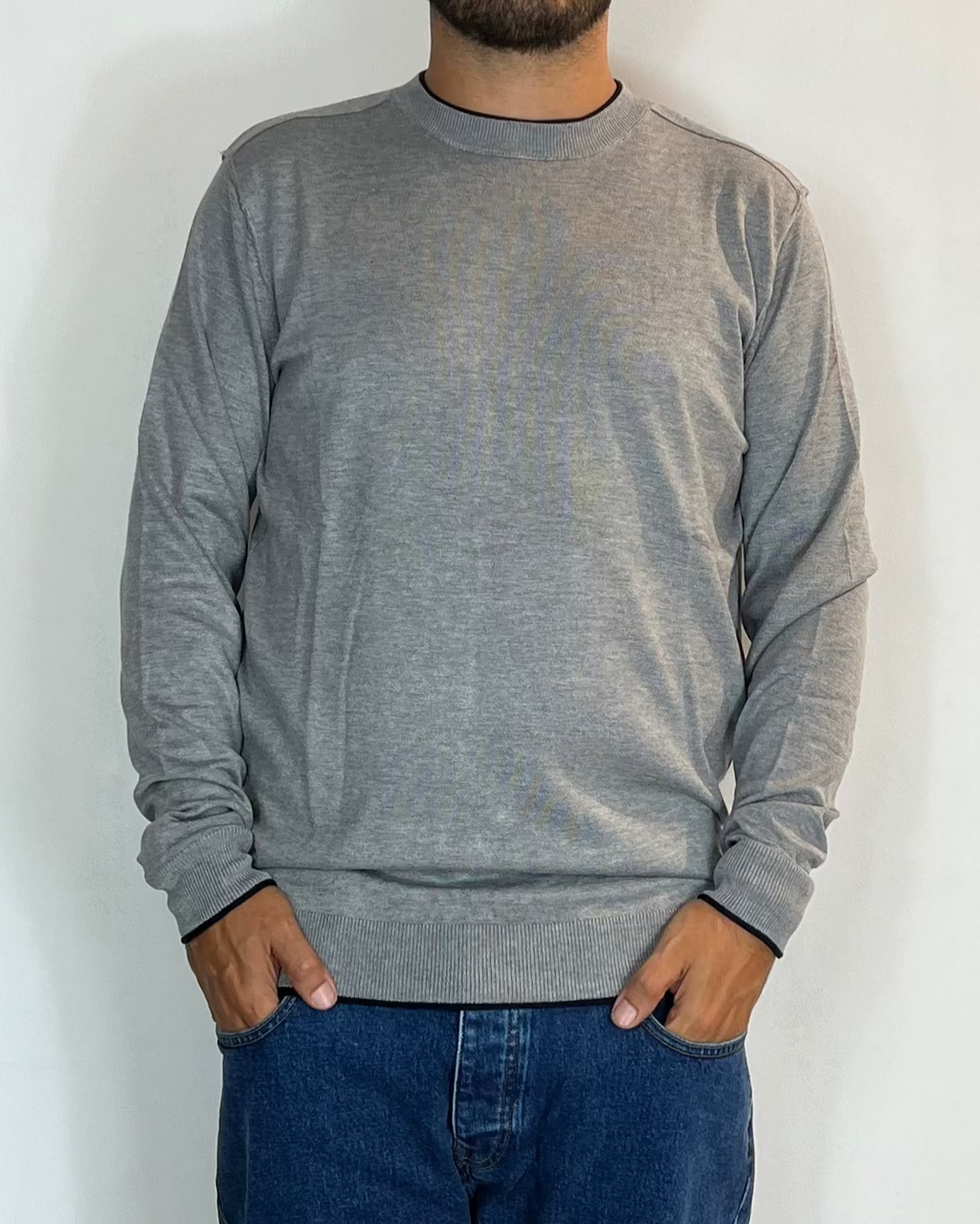 Maglia Contrasti Grigio Over-D