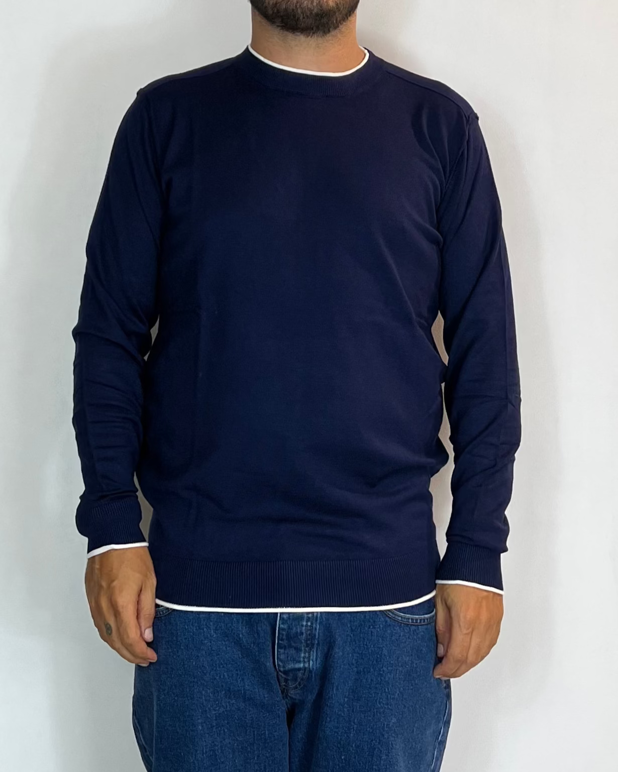 Maglia Contrasti Blu Over-D