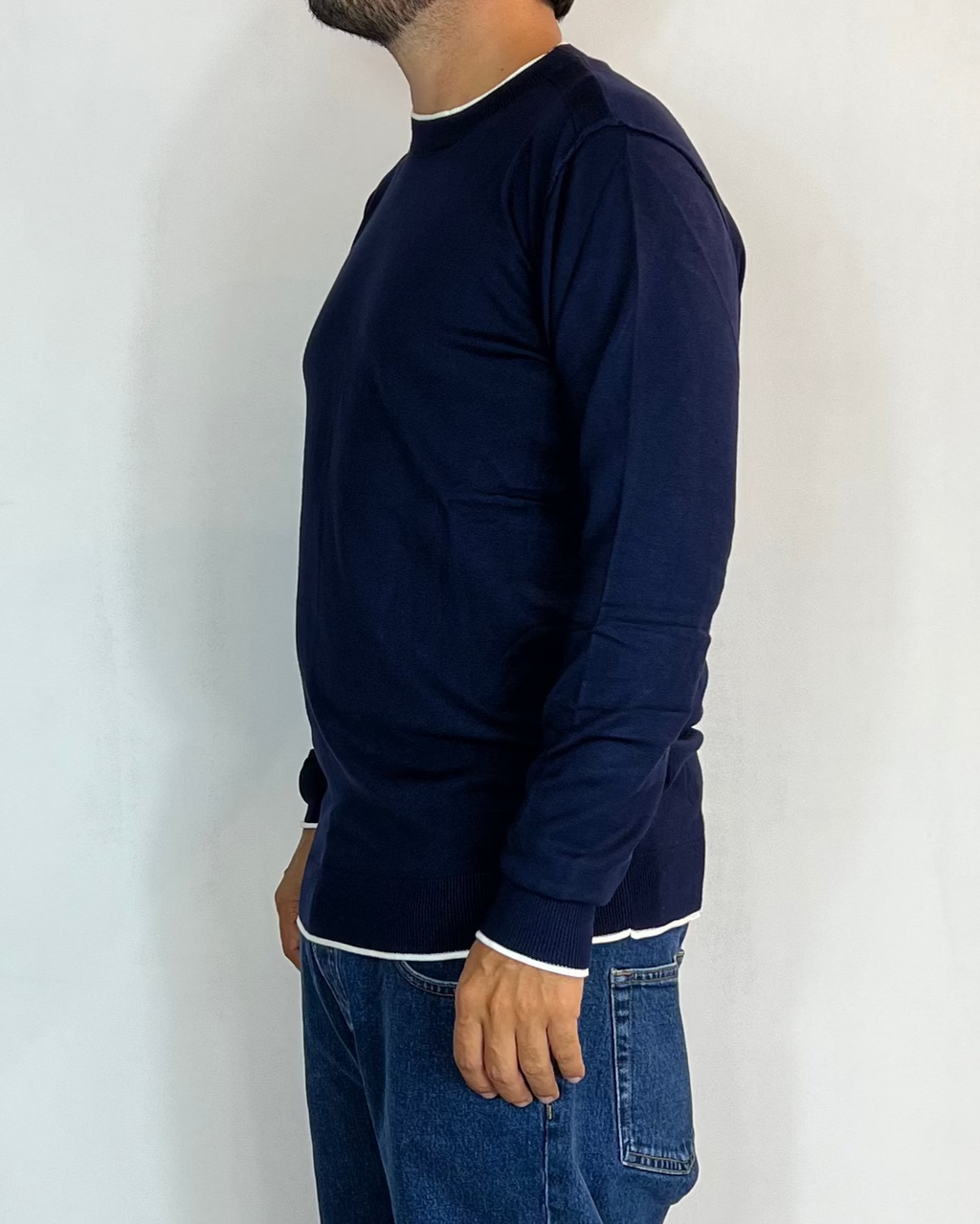 Maglia Contrasti Blu Over-D