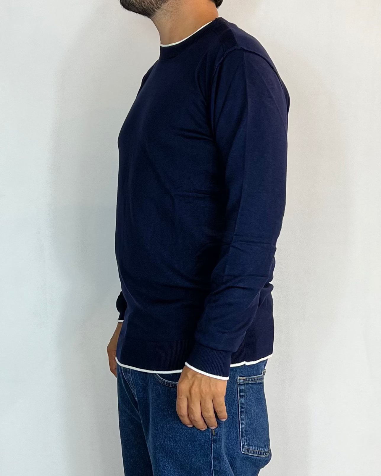 Maglia Contrasti Blu Over-D