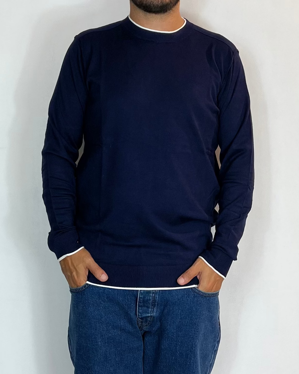 Maglia Contrasti Blu Over-D