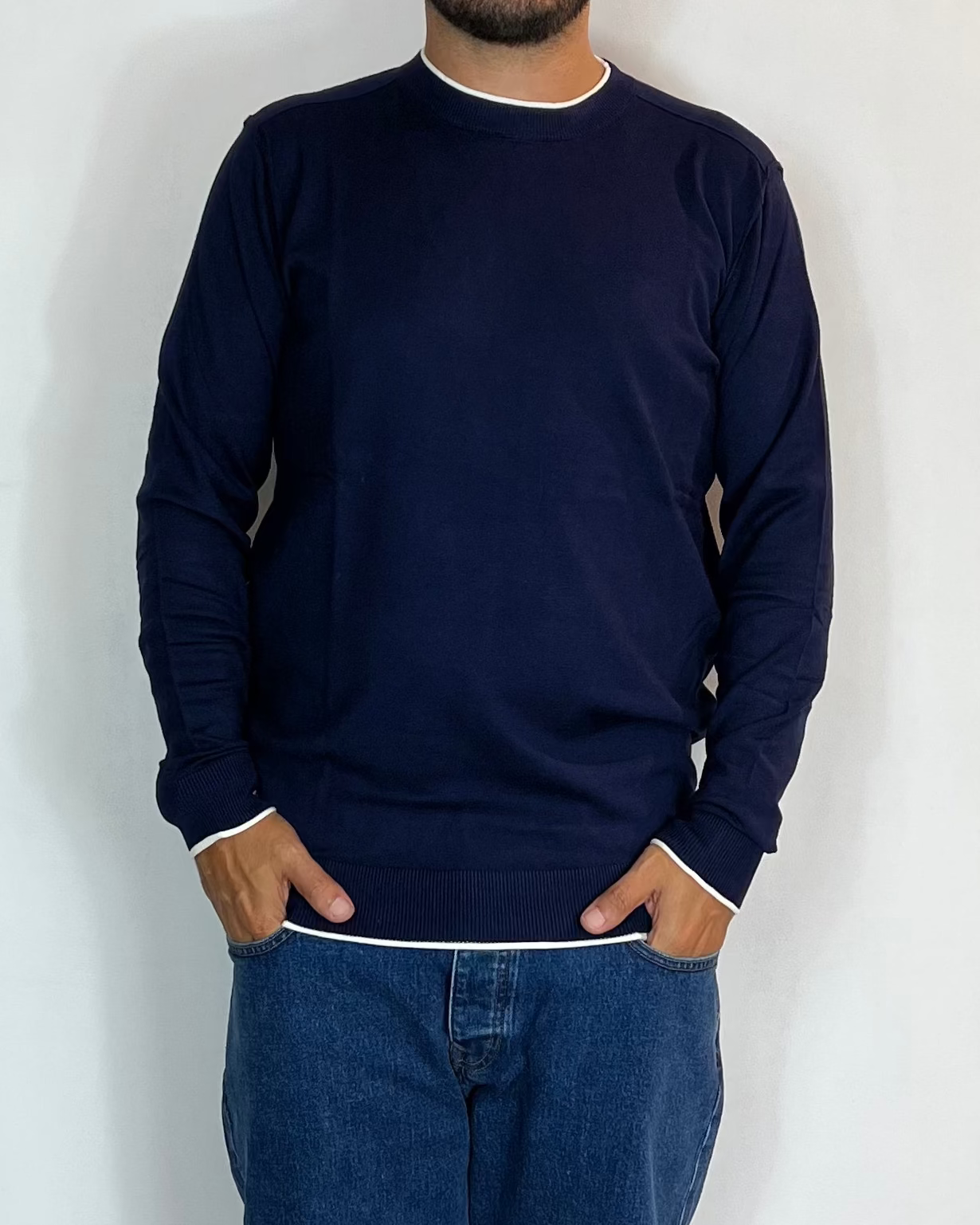 Maglia Contrasti Blu Over-D