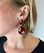 Orecchini Pietra Bordeaux