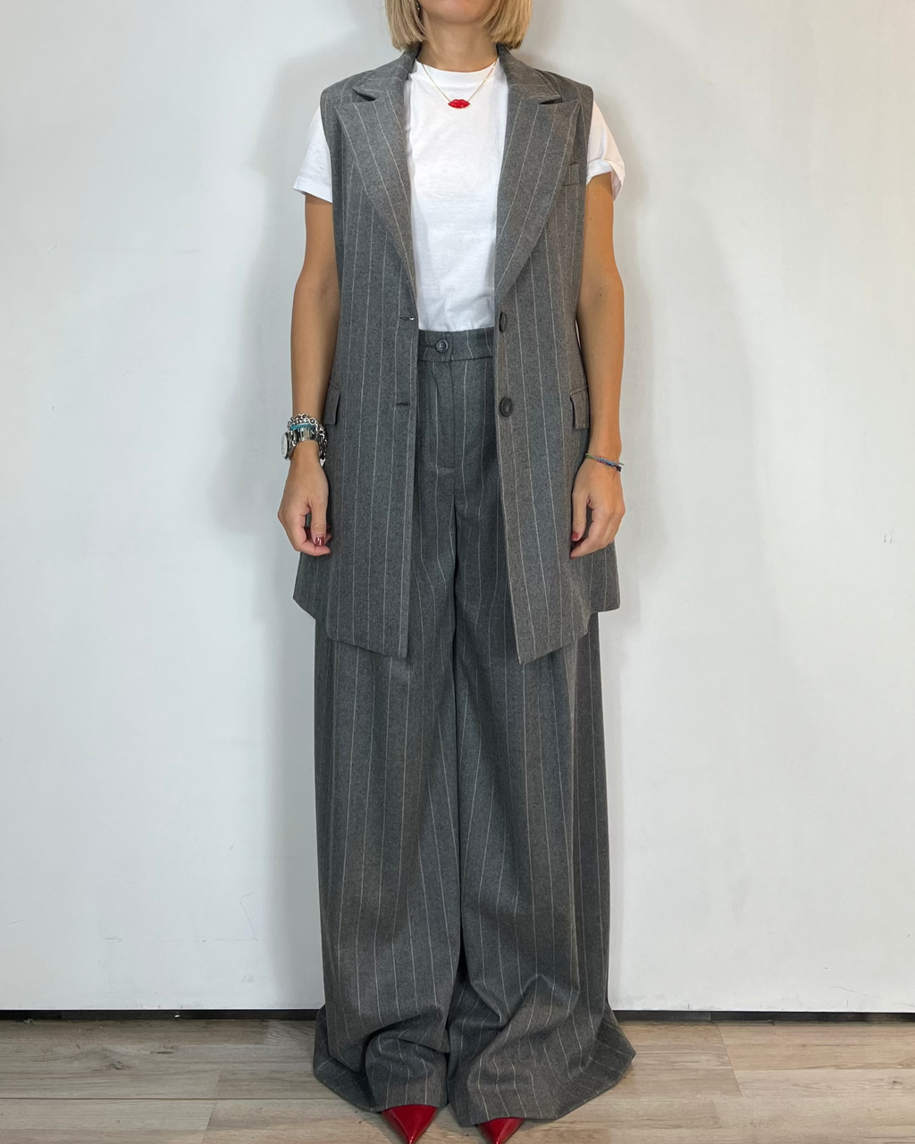 Completo Gilet Gessato Manila Grace