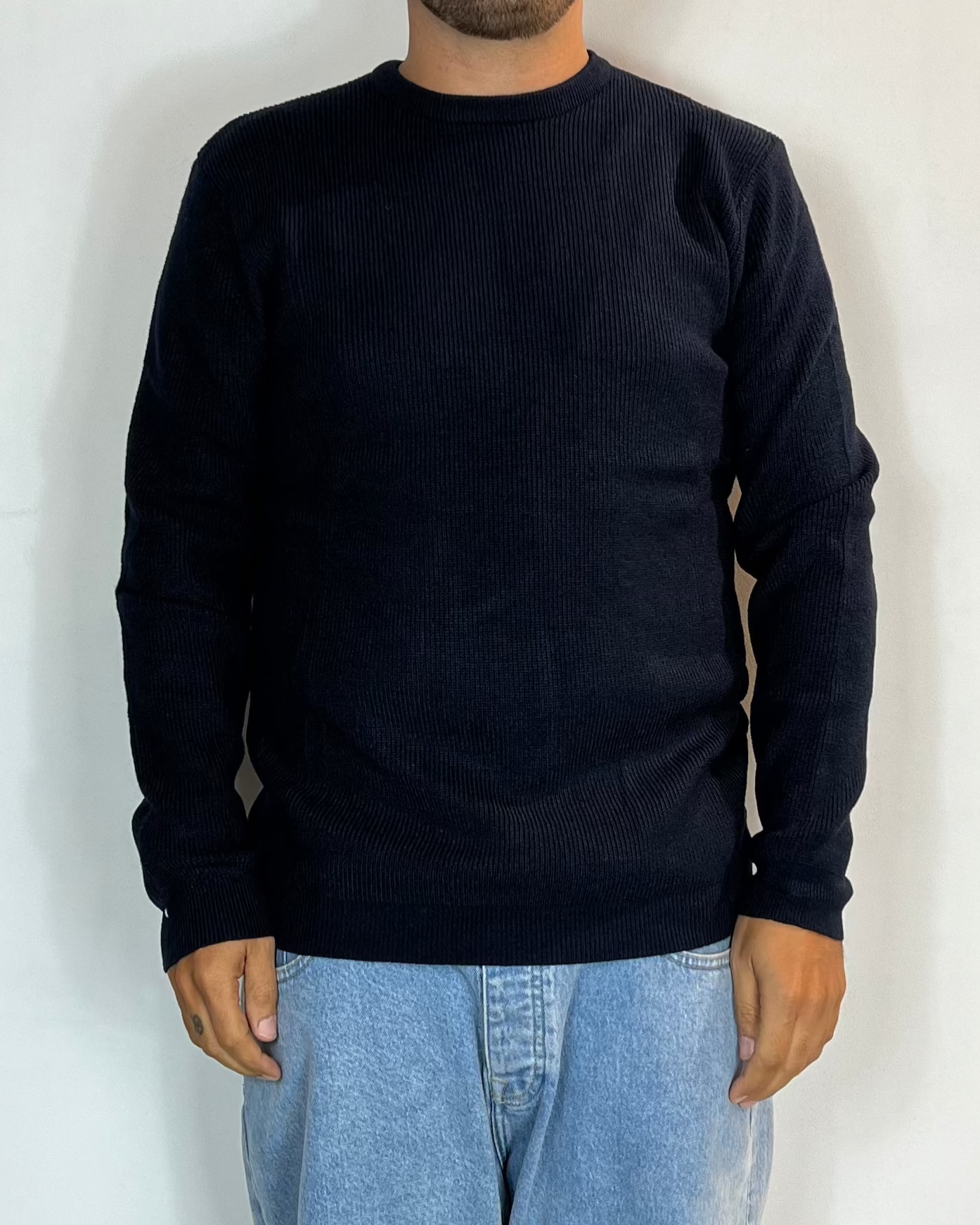 Maglione Girocollo Blu Telamira