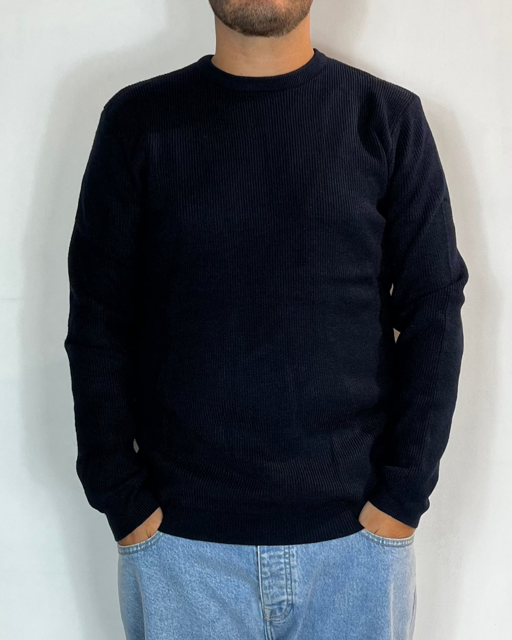 Maglione Girocollo Blu Telamira