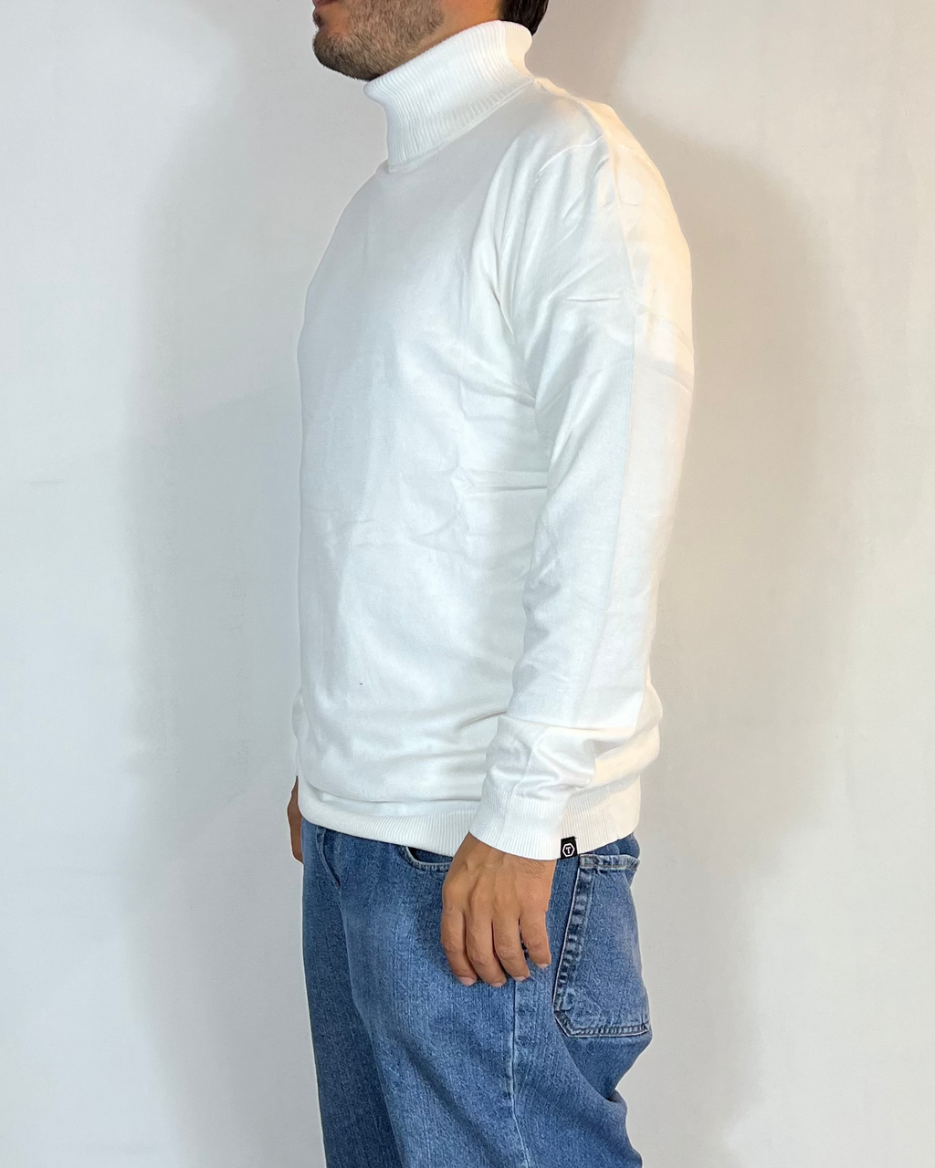 Maglia Dolcevita Viscosa Panna Telamira