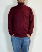 Maglia Dolcevita Viscosa Bordeaux Telamira