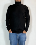 Maglia Dolcevita Viscosa Nero Telamira