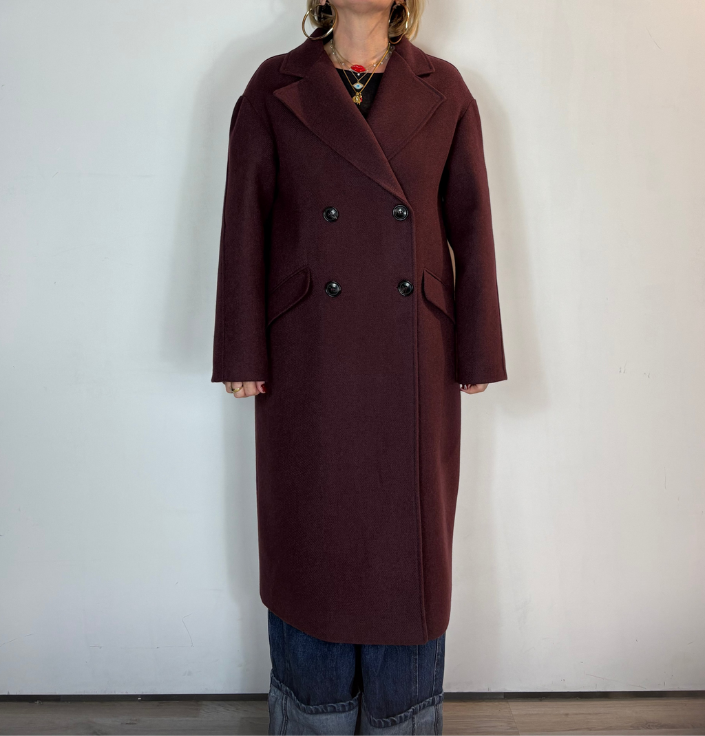 Cappotto Doppiopetto Bordeaux Civico Uno