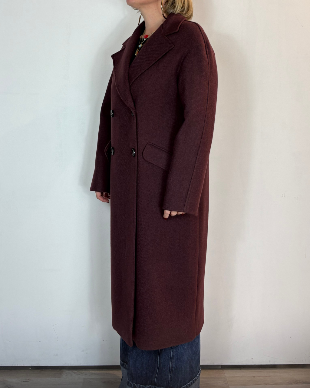 Cappotto Doppiopetto Bordeaux Civico Uno
