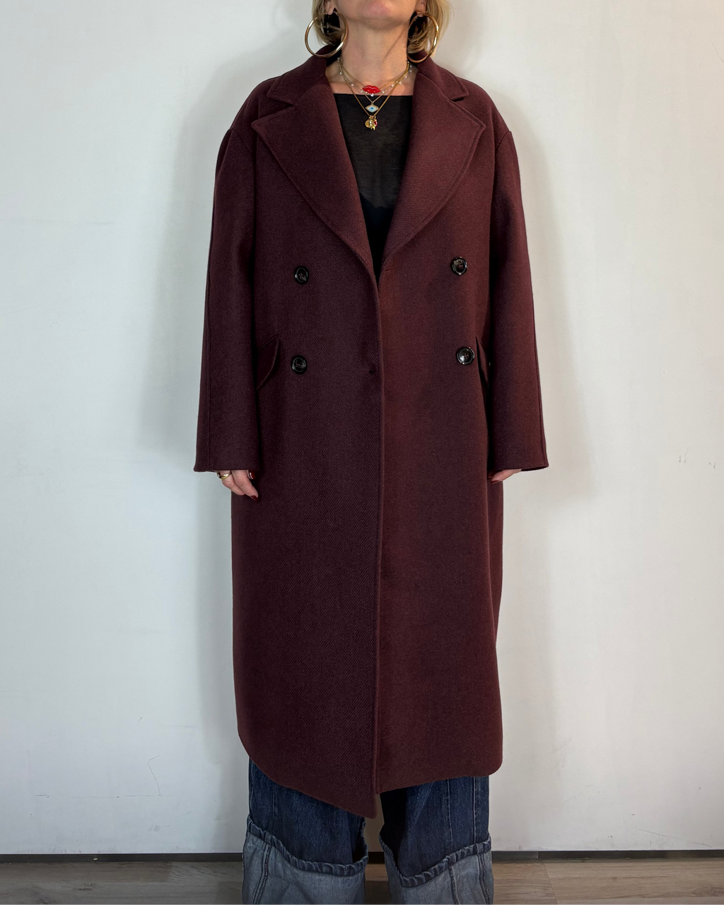 Cappotto Doppiopetto Bordeaux Civico Uno