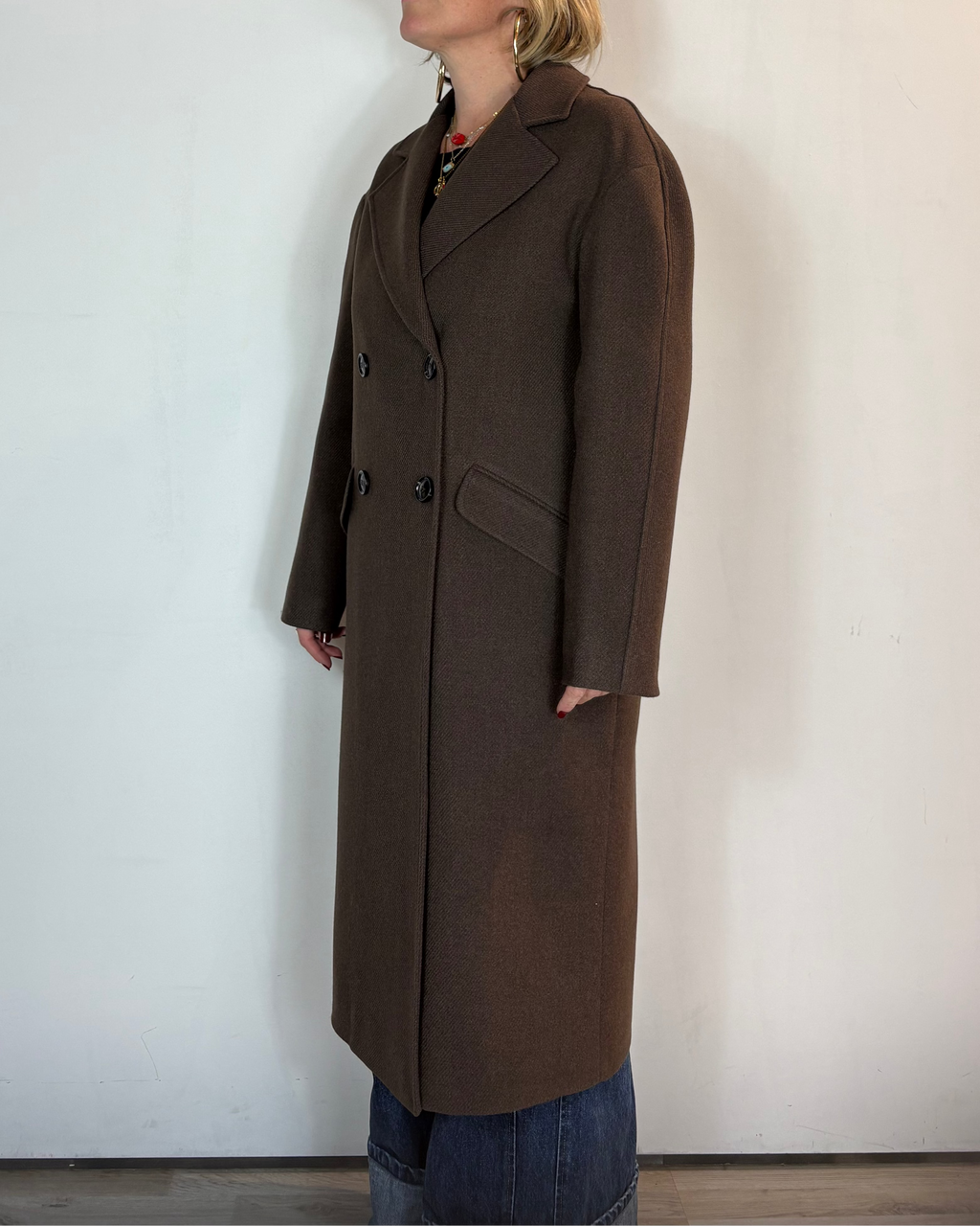 Cappotto Doppiopetto Marrone Civico Uno