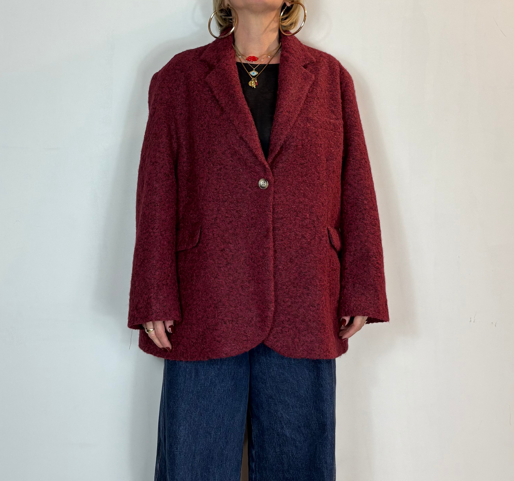 Giacca Cappotto Bordeaux Civico Uno