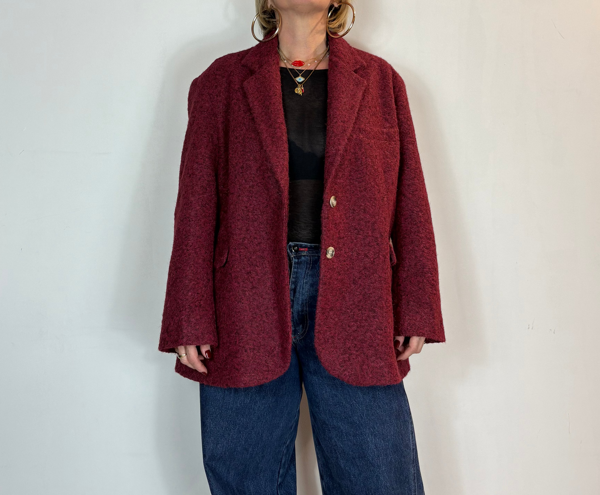 Giacca Cappotto Bordeaux Civico Uno