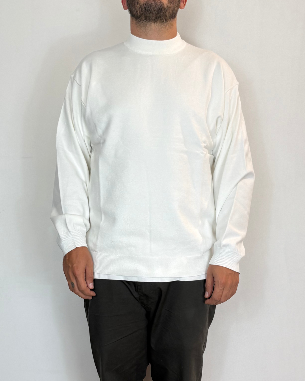 Maglia Lupetto Over Bianco Telamira