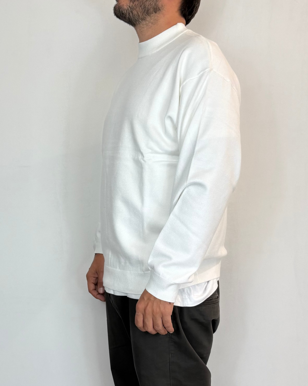 Maglia Lupetto Over Bianco Telamira