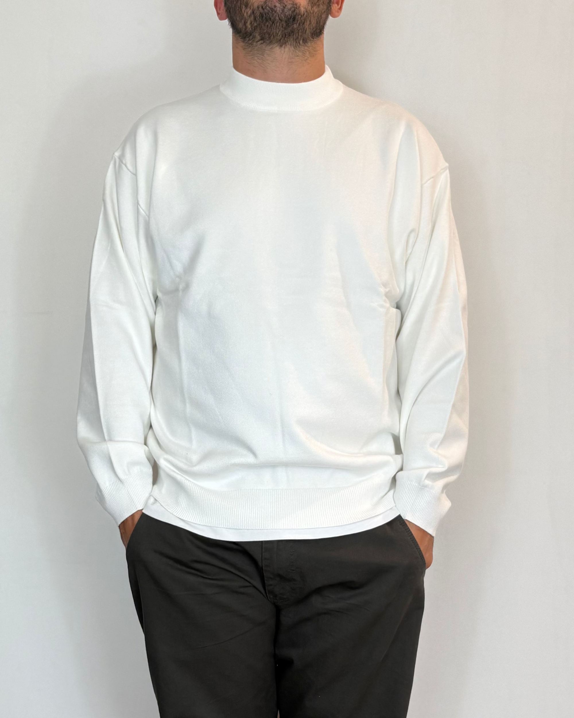 Maglia Lupetto Over Bianco Telamira