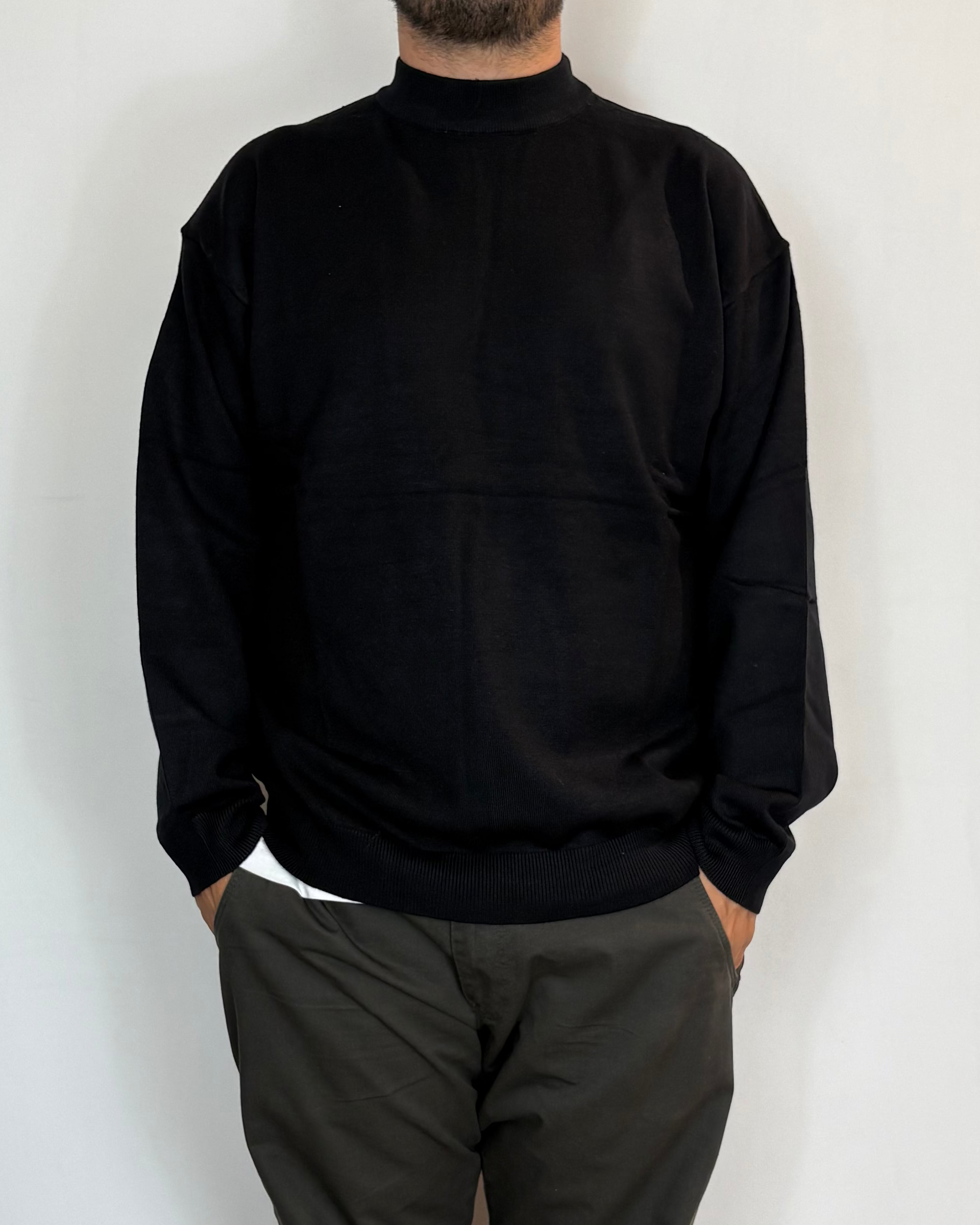 Maglia Lupetto Over Nero Telamira