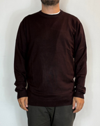 Maglia Girocollo Viscosa Marrone Telamira