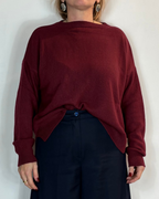 Maglia Girocollo Misto Cashmere Bordeaux Moove