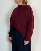 Maglia Girocollo Misto Cashmere Bordeaux Moove