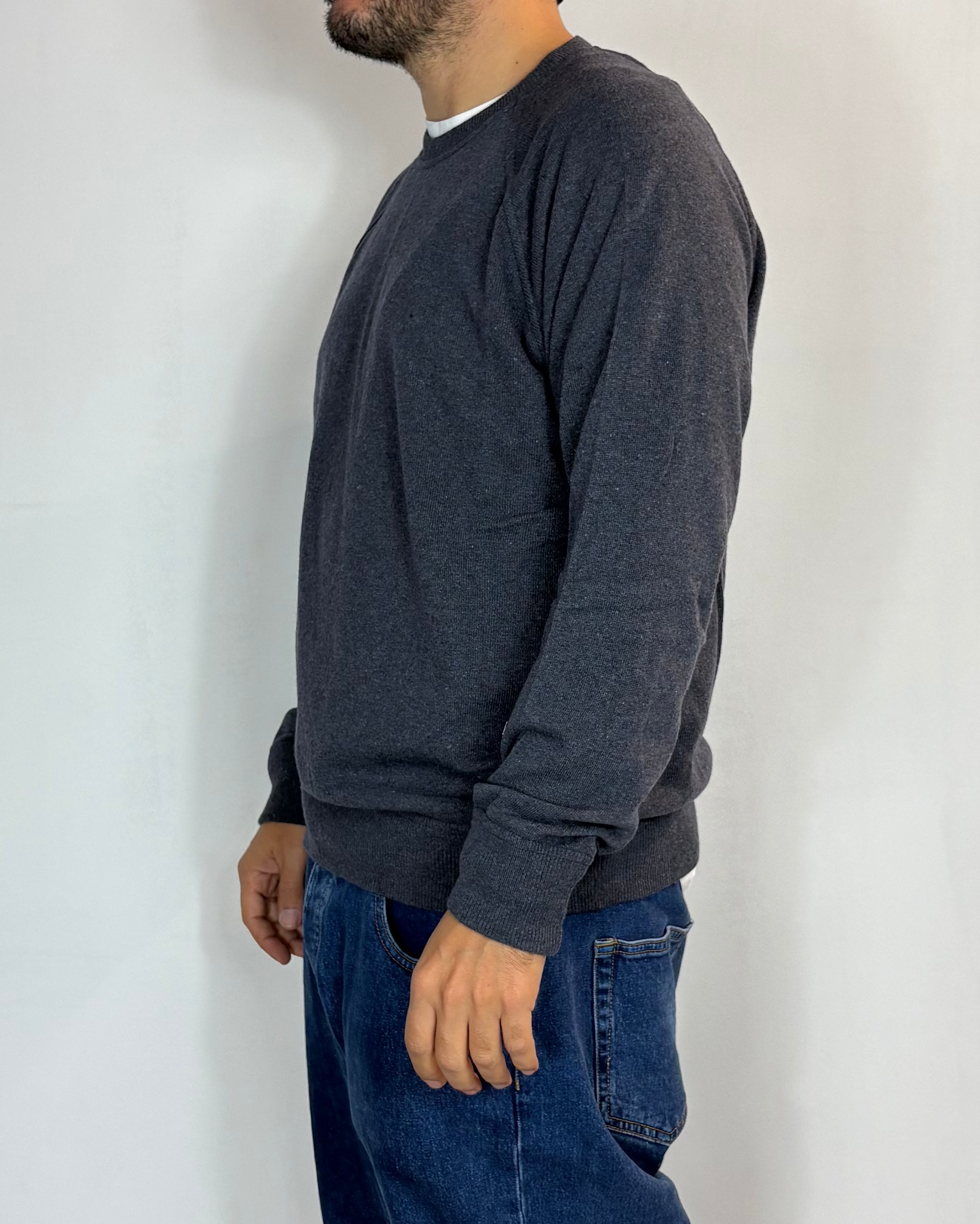 Maglia Misto Cashmere Grigio Maurice Abot