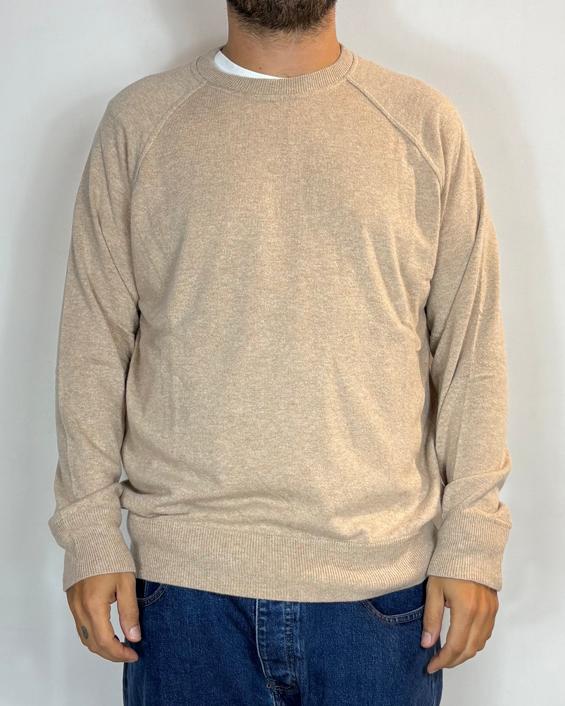Maglia Misto Cashmere Beige Maurice Abot