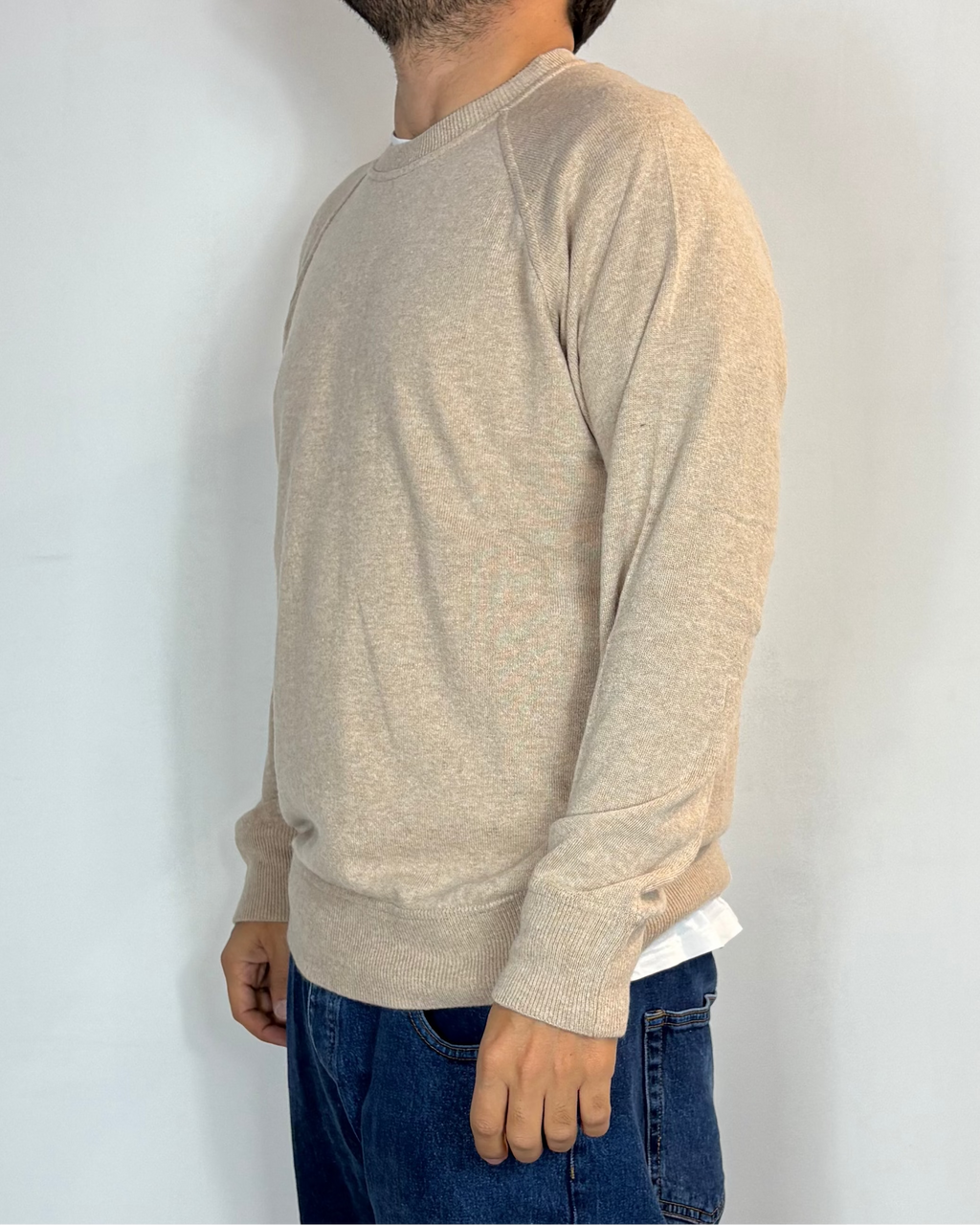 Maglia Misto Cashmere Beige Maurice Abot