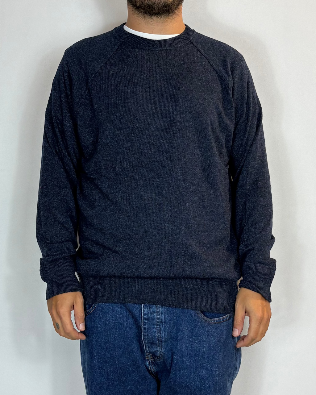 Maglia Misto Cashmere Blu Maurice Abot