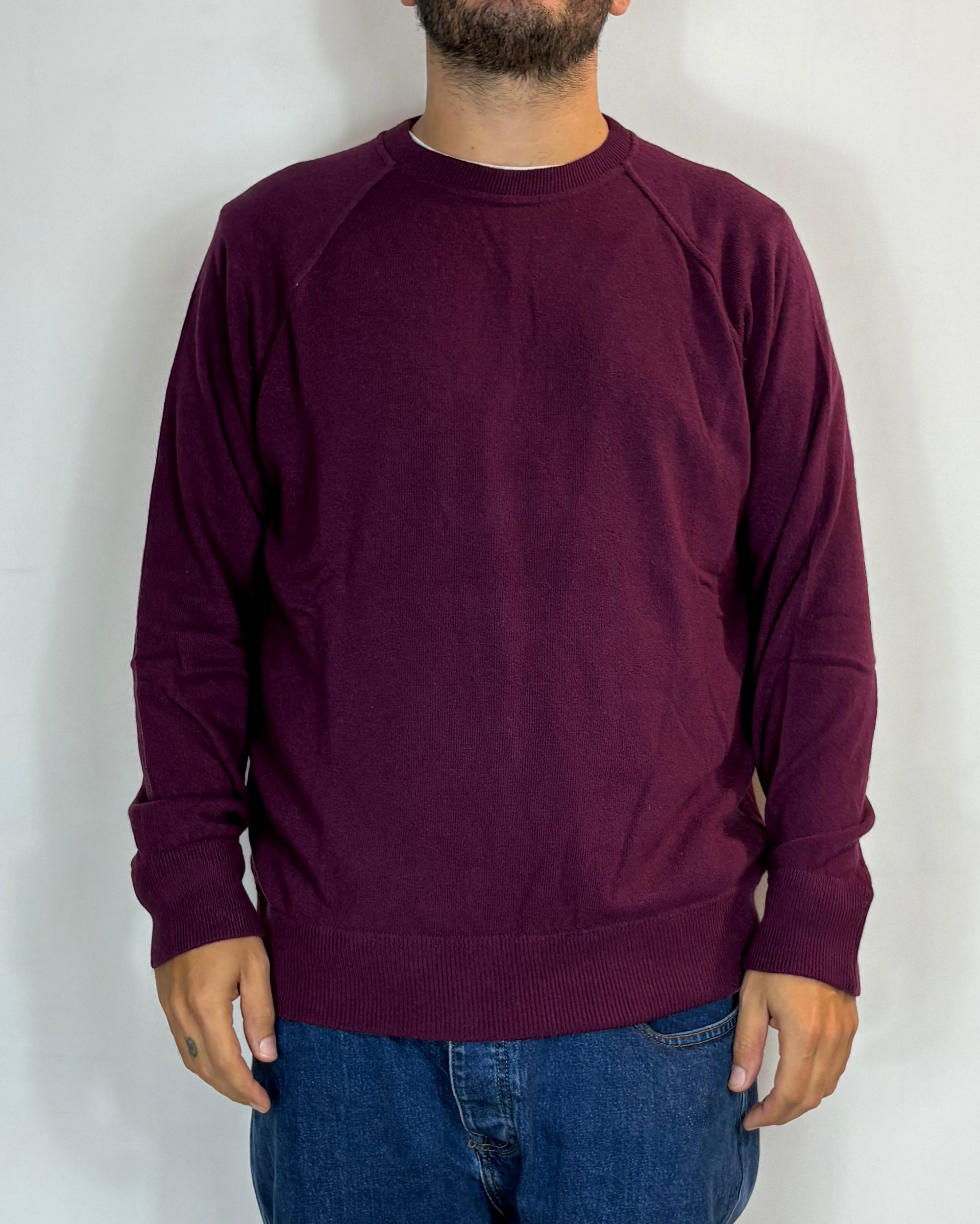 Maglia Misto Cashmere Bordeaux Maurice Abot