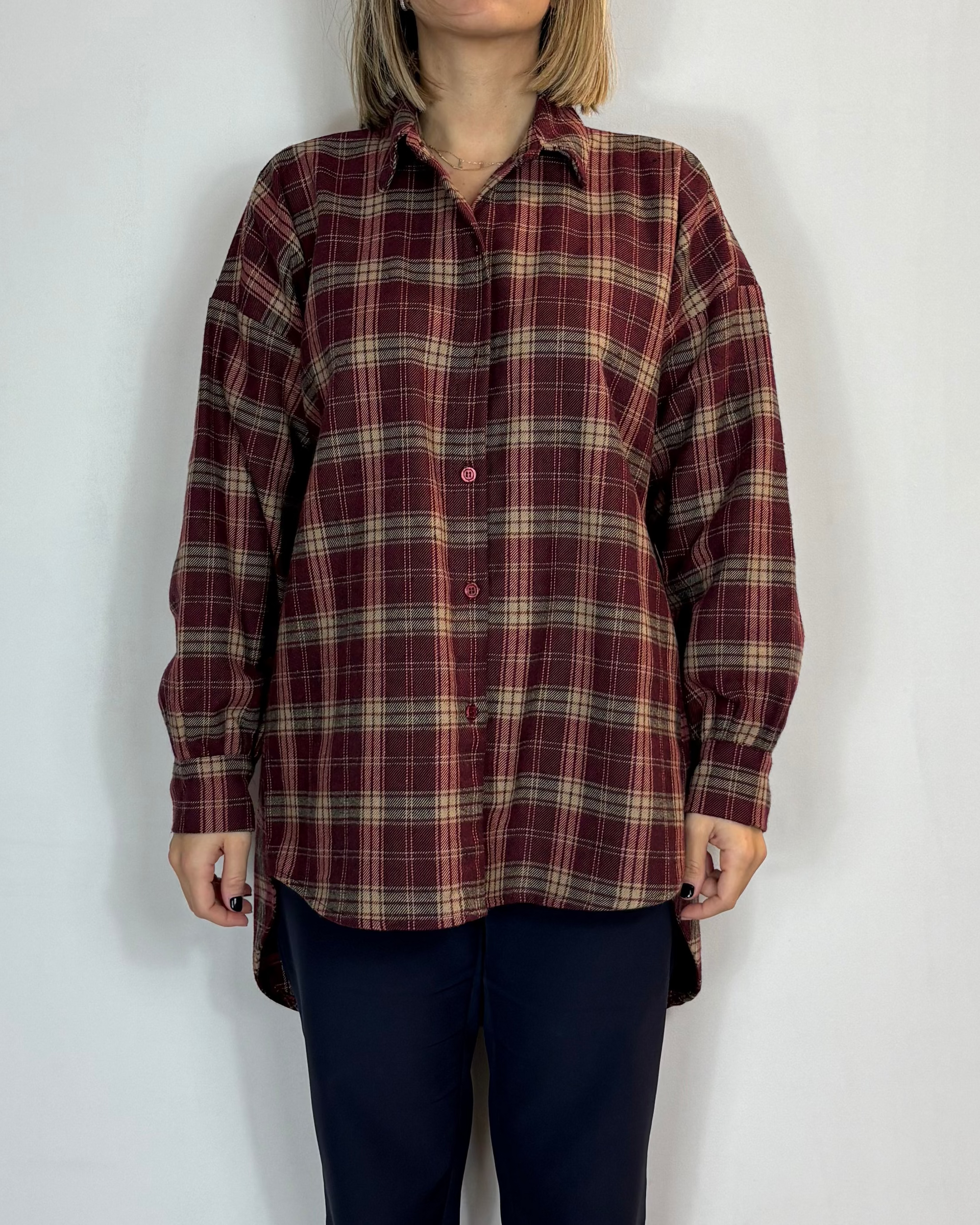 Camicia Flanella Bordeaux Moove