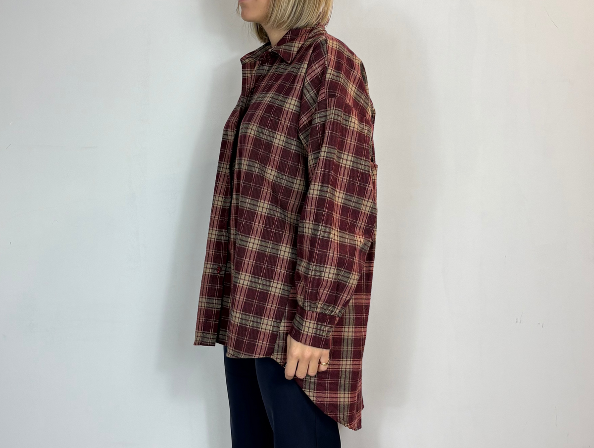 Camicia Flanella Bordeaux Moove