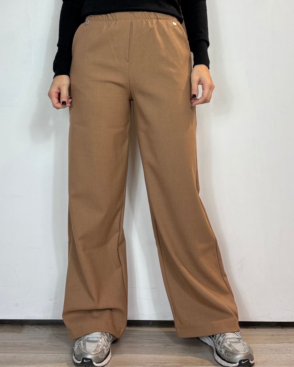 Pantalone Tasca Camel Olivia Grey