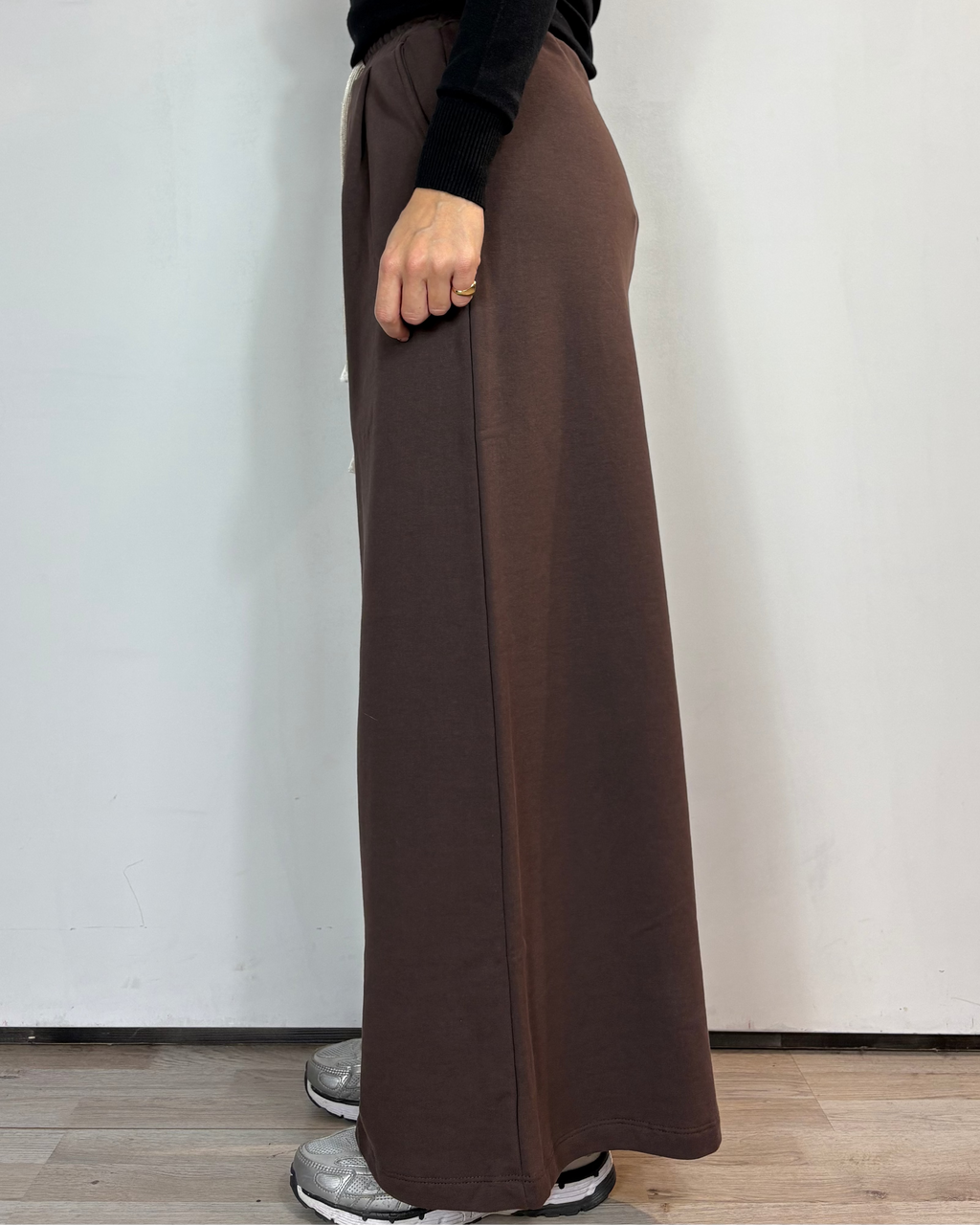 Pantalone Tuta Palazzo Marrone Olivia Grey