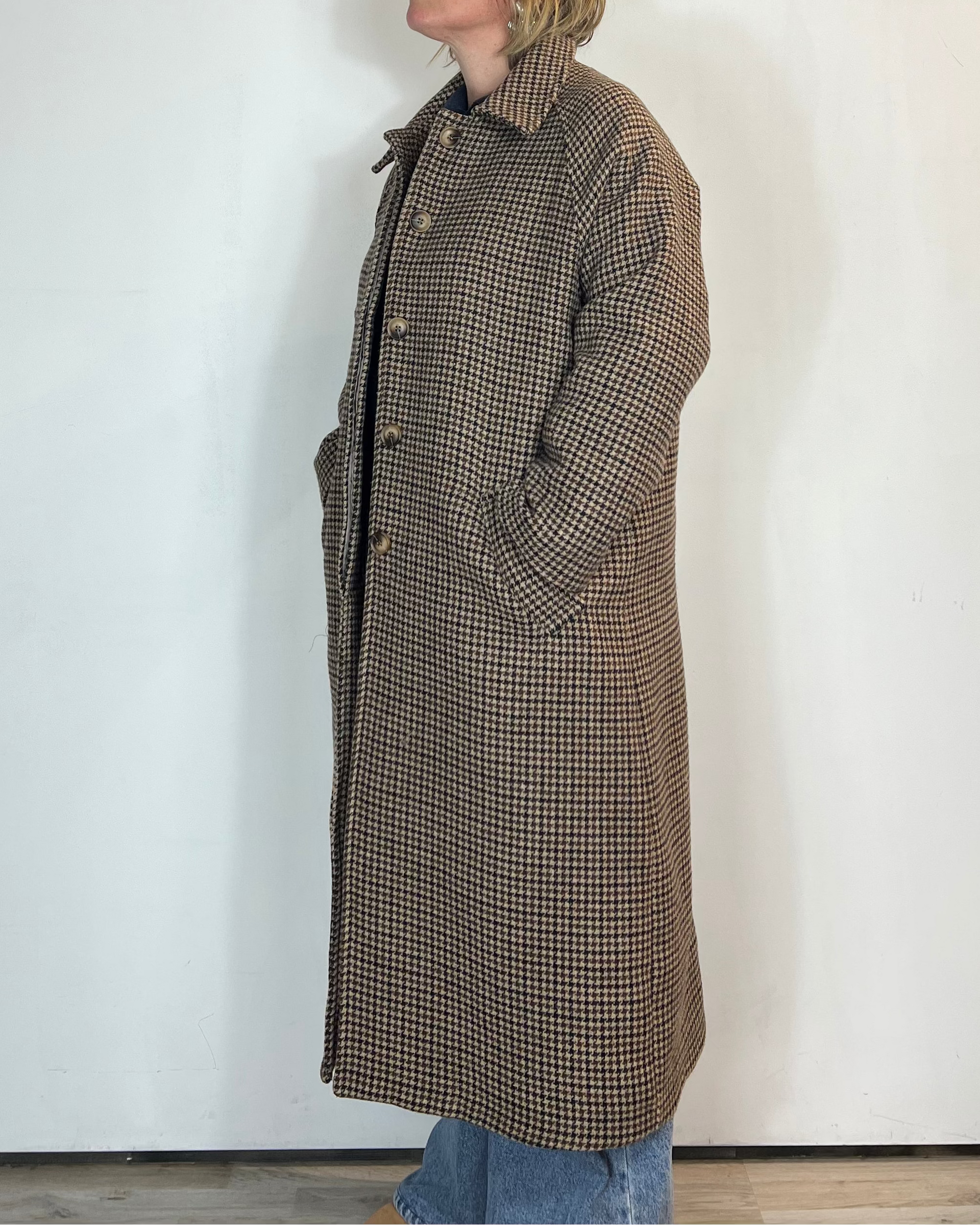 Cappotto Piede De Poulle Colletto Moove