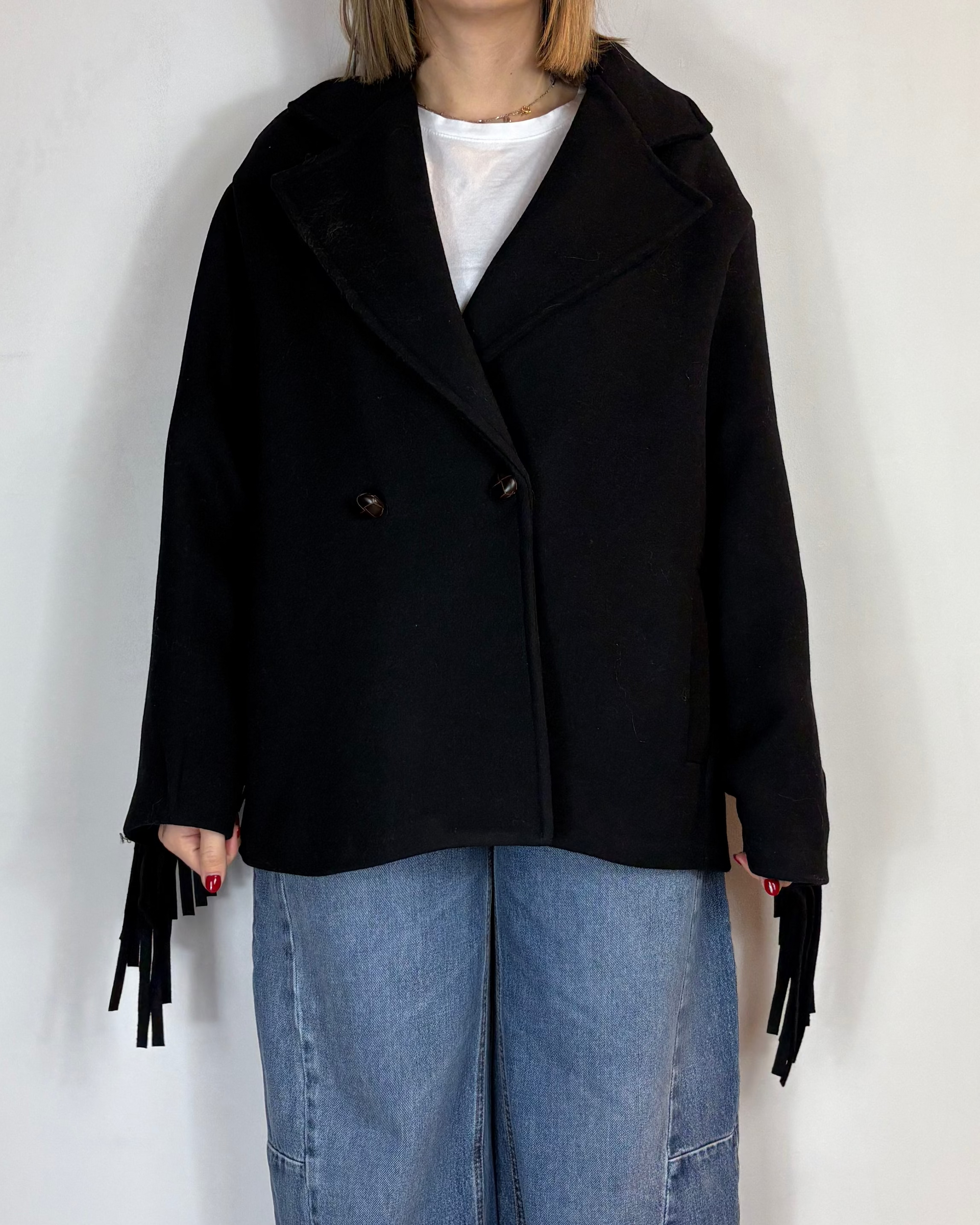 Cappotto Frange Saiph